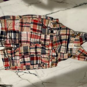 Gymboree Plaid One Piece - Red, Blue, Tan